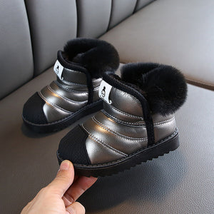 Winter Baby Girls Boys Snow Boots Warm Outdoor Children Boots Waterproof Non-slip Kids Plush Boots Infant Cotton Shoes